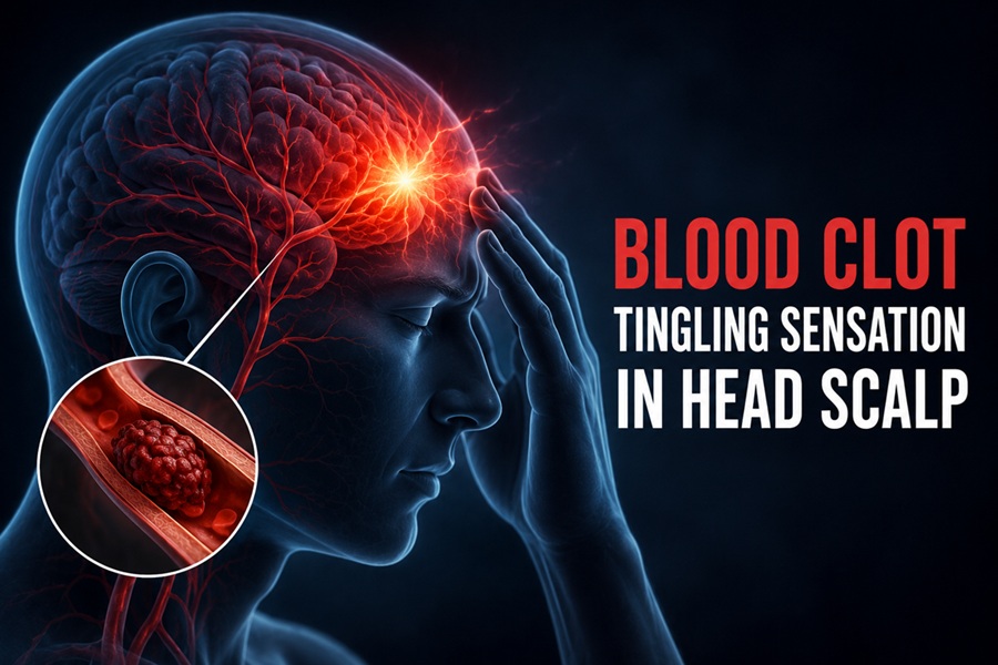 blood clot tingling sensation in head scalp